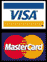 Visa and Mastercard logos